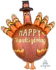 Happy Thanksgiving Giant 38" Pilgrim Turkey Balloon