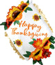 Happy Thanksgiving Satin Ruffle Diamond 27″ Balloon