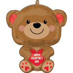 Anagram Mylar & Foil Happy Valentine's Day Cuddly Bear 20″ Balloon