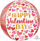 Happy Valentine's Day Marbling Orbz 15″ Balloon