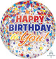 Happy Birthday Clear Confetti 16" Orbz Balloon