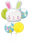 Anagram Mylar & Foil Hello Bunny Easter Balloon Bouquet (5 Balloon Kit)