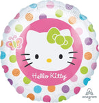 Anagram Mylar & Foil Hello Kitty® Balloon With Rainbow Pastel Polka Dots 18″ Balloon