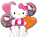 Anagram Mylar & Foil Hello Kitty Rainbow Balloon Bouquet