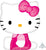 Hello Kitty® Shape (Side Pose) 27" Mylar Foil Balloon
