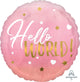 Hello World! Pink Baby Girl 18″ Balloon