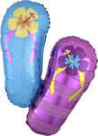 Anagram Mylar & Foil Hibiscus Flip Flop Sandals 33″ Balloon
