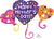 Anagram Mylar & Foil HMD Heart Trio 38" Mylar Foil Balloon