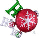 Ho Ho Ho Ornamento Globo de lámina de Mylar de 35"