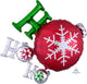 Ho Ho Ho Ornament 35" Mylar Foil Balloon