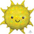 Anagram Mylar & Foil Holographic Iridescent Smiling Sun 27" Foil Balloon