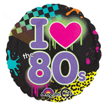 Anagram Mylar & Foil I Love The 80s 18″ Balloon