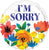 Anagram Mylar & Foil I'm Sorry Floral 18″ Balloon