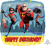 Anagram Mylar & Foil Incredibles 2 Happy Birthday 17″ Balloon