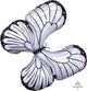 Globo de lámina holográfica de mariposa iridiscente de 30 ″