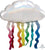 Anagram Mylar & Foil Iridescent Cloud with Streamers 30″ Holographic Foil Balloon