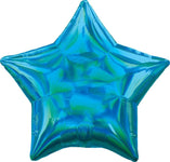 Anagram Mylar & Foil Iridescent Cyan Star 18″ Balloon