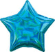 Iridescent Cyan Star 18″ Balloon