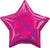 Anagram Mylar & Foil Iridescent Magenta Star 18″ Balloon