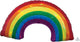 Globo de lámina holográfica de arcoíris iridiscente de 34″