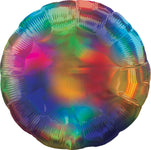 Anagram Mylar & Foil Iridescent Rainbow Round 18″ Balloon