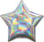 Anagram Mylar & Foil Iridescent Silver Star 18″ Balloon