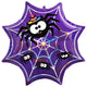 Globo de Halloween de tela de araña iridiscente de 22″