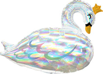 Anagram Mylar & Foil Iridescent Swan Holographic 29″ Balloon