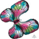 Globo de lámina de Mylar de 30" con mariposa rosa y verde azulado iridiscente