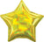 Anagram Mylar & Foil Iridescent Yellow Star 18″ Balloon