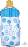 Anagram Mylar & Foil It's A Boy Baby Bottle 23" Mylar Foil Balloon