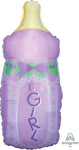 Anagram Mylar & Foil It's A Girl Baby Bottle 31" Mylar Foil Balloon