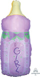 It's A Girl Baby Bottle 31" Mylar Foil Balloon