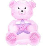 Anagram Mylar & Foil It's A Girl Bear 24″ Balloon