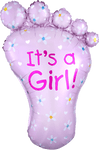 Anagram Mylar & Foil It's a Girl Foot 32" Mylar Foil Balloon