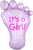 Anagram Mylar & Foil It's a Girl Foot 32" Mylar Foil Balloon