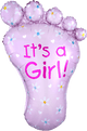 It's a Girl Foot 32" Mylar Foil Balloon