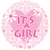 Anagram Mylar & Foil It's a Girl Pink Heart 18″ Foil Balloon