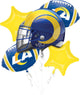 LA Rams NFL Football Balloon Bouquet