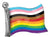 Anagram Mylar & Foil LGBTQ+ Rainbow Flag 27″ Balloon