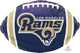 Los Angeles Rams Team Colors Globo de lámina de Mylar de 17"