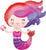 Anagram Mylar & Foil Lovely Mermaid Ombre 30″ Balloon