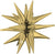 Anagram Mylar & Foil Magic Star Large White Gold 35″ Balloon