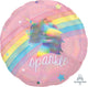Magical Rainbow Unicorn Sparkle Globo holográfico de 18″