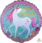 Anagram Mylar & Foil Magical Unicorn Happy Birthday 18″ Balloon