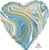Anagram Mylar & Foil Marblez™ Blue Heart 18″ Balloon