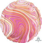 Anagram Mylar & Foil Marblez™ Pink Circle 18″ Balloon