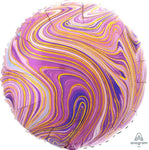 Anagram Mylar & Foil Marblez Purple Circle 17″ Balloon