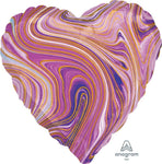 Anagram Mylar & Foil Marblez™ Purple Heart 18″ Balloon