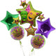 Mardi Gras 5 Balloon Bouquet Set